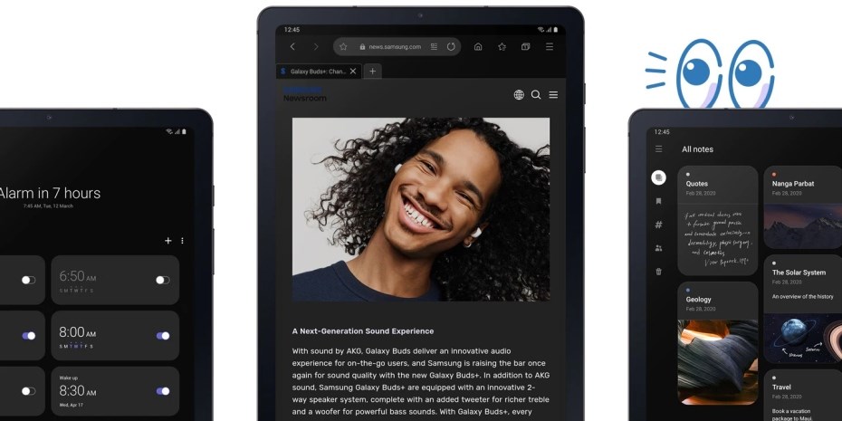 Samsung Tab S6 Lite tmavý režim